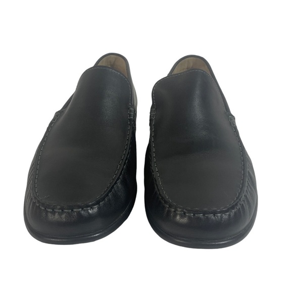 - ECCO Classic Black Moccasin 2.0 Leather Loafers Slip-on Timeless - Picture 6 of 11